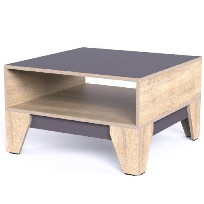 Журнальний столик Тиса Мебель СЖ-14 Сонома Графіт 42x70x70 см