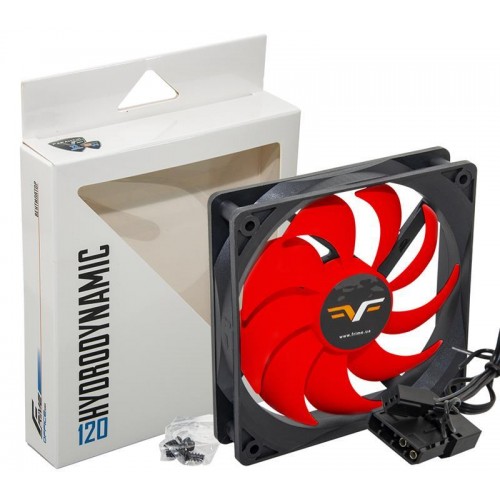Вентилятор Frime (FRF120HB3) 120x120x25мм, 3pin+Molex, Black/Red в інтернет супермаркеті PbayMarket!