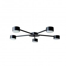 Люстра стельова MSK Electric Space 5 плафонів GX53 Чорний NL 8040-5 BK