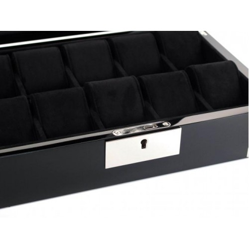 Шкатулка для зберігання годинників Salvadore WB/2386/10.BL 31,5х21х8,5 см Чорний Шкатулка для зберігання годинників Salvadore WB/2386/10.BL 31,5х21х8,5 см Чорний