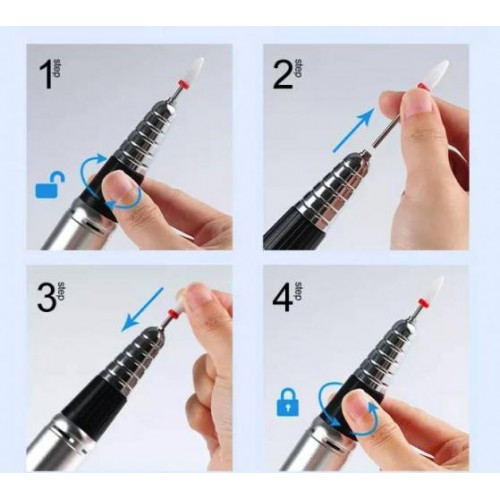 Фрезер для манікюру з педаллю SML Nail Sander M12 Білий Фрезер для манікюру з педаллю SML Nail Sander M12 Білий