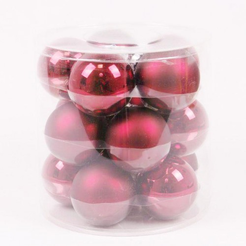 Кульки скляні Flora D 8 см 15 шт Червоний (44602) в інтернет супермаркеті PbayMarket!