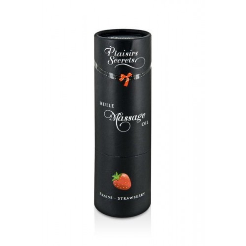 Масажна олія Plaisirs Secrets Strawberry (59 мл) з афродизіаками, їстівна, подарункова упаковка в інтернет супермаркеті PbayMarket!