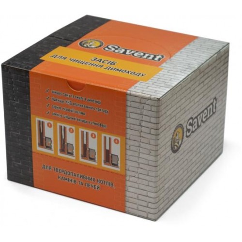 Засіб Savent 1 кг для немеханічного чищення димоходів 25 шт х 40 г Засіб Savent 1 кг для немеханічного чищення димоходів 25 шт х 40 г