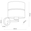 Бра TK Lighting Nicol 20x24 см Чорний (TK6539)