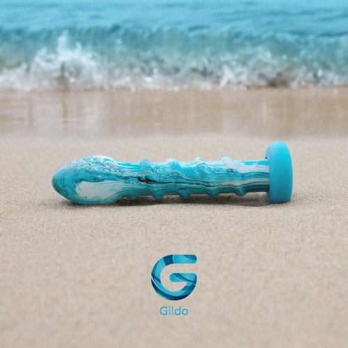 Скляний дилдо Gildo Ocean Wave, з силіконовою основою в інтернет супермаркеті PbayMarket!