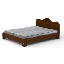 Двоспальне ліжко Компаніт-170 МДФ горіх екко