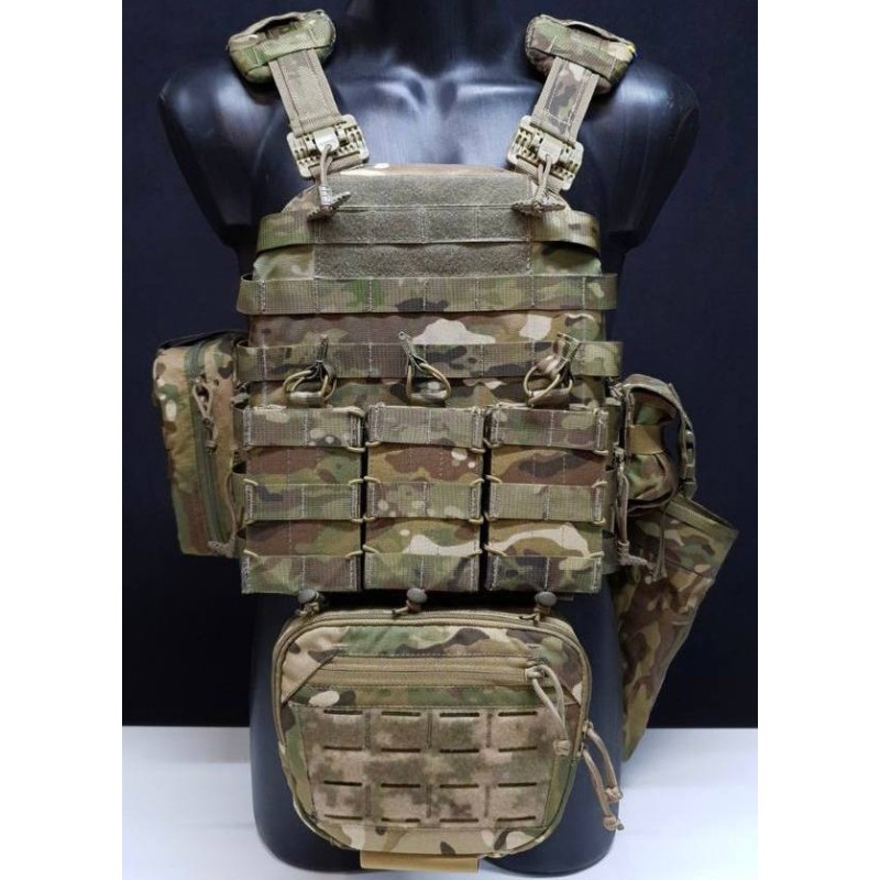 Плитоноска без плит з підсумками No Brand М6 One Size Мультикам (1833862514)