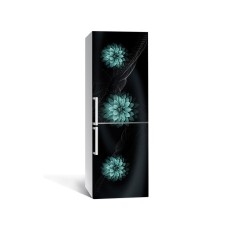 Наклейка на холодильник Zatarga «Жоржини в павутині» 650х2000 мм вінілова 3Д наклейка декор на кухню