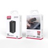 Зовнішній акумулятор Power Bank XO PB97 PD65W сила струму 3A QC2.0/3.0 Type-C 20000 mAh Чорний