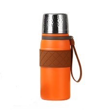 Термос з кришкою фліп топ та ситечком YIWU 700 мл Помаранчевий (HP-14-7O)