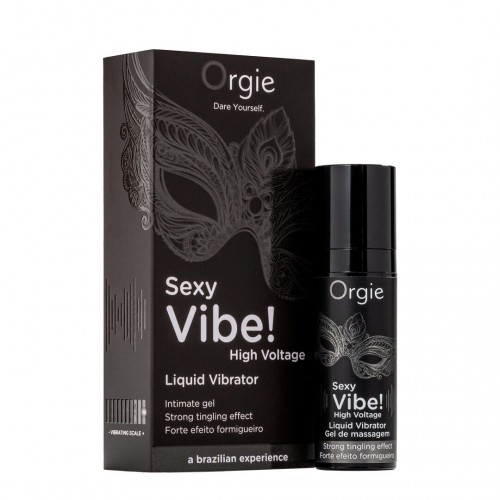 Рідкий вібратор Orgie Sexy Vibe! High Voltage, 15 мл, ефект мурашок + дуже потужна вібрація Рідкий вібратор Orgie Sexy Vibe! High Voltage, 15 мл, ефект мурашок + дуже потужна вібрація