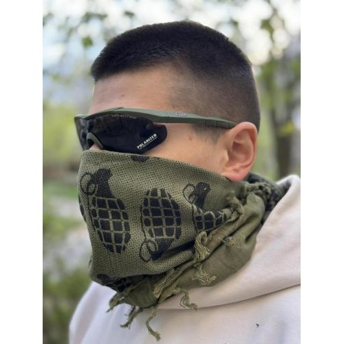 Тактичні окуляри 5.11 Tactical Aileron Shield з 4 лінзами оливкова оправа з поляризацією Тактичні окуляри 5.11 Tactical Aileron Shield з 4 лінзами оливкова оправа з поляризацією