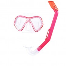 Набір 2 в 1 для плавання Bestway 24023 (маска: розмір S, (3+), обхват голови ≈ 50 см, трубка) Pink
