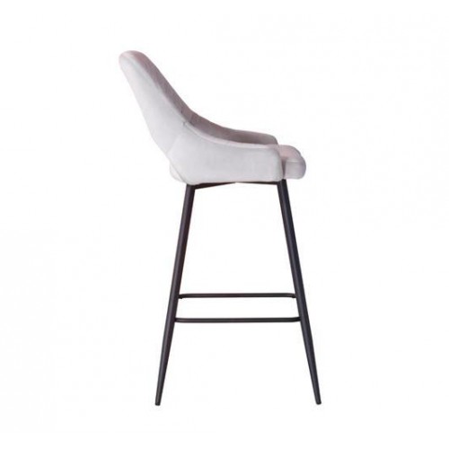 Стілець барний Арно Н SDM, високий, ніжки метал чорний, велюр, світло-сірий, не регулюється по висоті, h=1080 мм Стілець барний Арно Н SDM, високий, ніжки метал чорний, велюр, світло-сірий, не регулюється по висоті, h=1080 мм