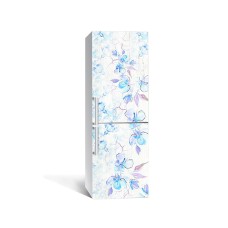 Наклейка на холодильник Zatarga «Іриси на глині» 650х2000 мм вінілова 3Д наклейка декор на кухню