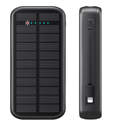 Зарядний пристрій на сонячних батареях No Brand Powerbank 20000 mAh 20W P88S Чорний (2431340144) Зарядний пристрій на сонячних батареях No Brand Powerbank 20000 mAh 20W P88S Чорний (2431340144)