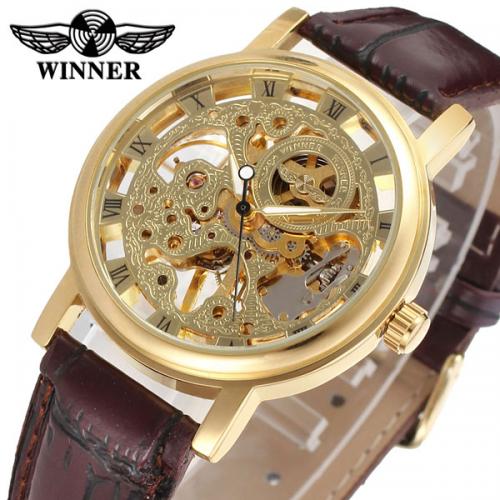 Наручний годинник жіночий Winner Gold Brown Золотий (844) Наручний годинник жіночий Winner Gold Brown Золотий (844)