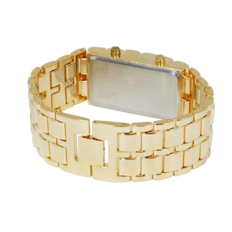 Годинник-браслет Iron Samurai LED Watch золотистий з червоними світлодіодами (IBW012YR)