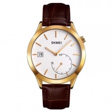 Чоловічий кварцовий годинник Skmei 1581 Prestige коричневий