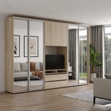 Шафа-купе під телевізор ViAnt ШКTv3 405х60х240 см Дуб сонома (8085)