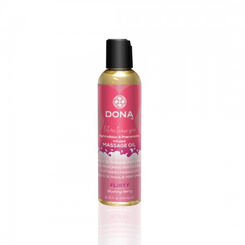 Масажна олія DONA Massage Oil - FLIRTY BLUSHING BERRY (110 мл) з феромонами та афродизіаками в інтернет супермаркеті PbayMarket!