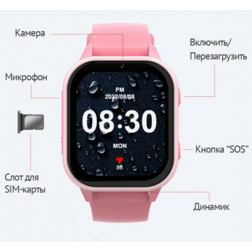 Розумний годинник з відеодзвінком Wonlex KT19 PRO 8GB Pink (SBWKTP8P) в інтернет супермаркеті PbayMarket!