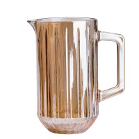 Глечик для напоїв TS Kitchen Lirmartur 1,2 л гранований з товстого скла янтарний (HP524)