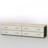 Комод приліжковий Тиса Мебель КП-108 Венге Дуб молочний 40x41x140 см Комод приліжковий Тиса Мебель КП-108 Венге Дуб молочний 40x41x140 см