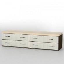 Комод приліжковий Тиса Мебель КП-108 Венге Дуб молочний 40x41x140 см