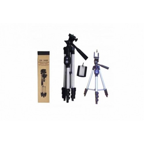Штатив трипод з пультом ДУ Tripod DK-3888 для камери та телефону Сірий (500021)
