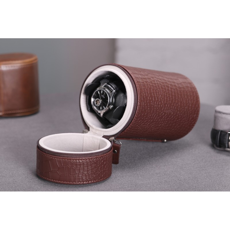 Скринька Salvadore для підзаводу 1 годинника Коричневий JA/CROC/1302/BRL