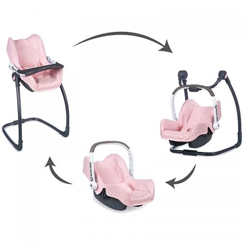 Крісло гойдалки стільчик для годування ляльок 3в1 Smoby IG116500