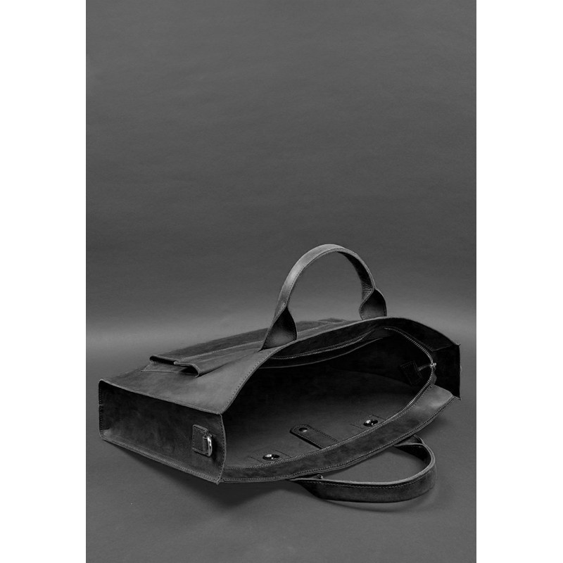 Шкіряна сумка для ноутбука та документів Універсальна синя Crazy Horse BlankNote