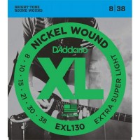 Струни для електрогітари D'Addario EXL130 Nickel Wound Extra Super Light Electric Strings 8/38 Струни для електрогітари D'Addario EXL130 Nickel Wound Extra Super Light Electric Strings 8/38