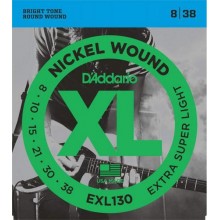 Струни для електрогітари D'Addario EXL130 Nickel Wound Extra Super Light Electric Strings 8/38
