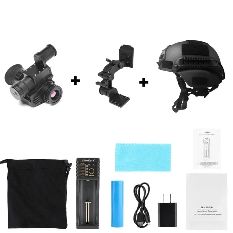 Прилад нічного бачення з кріпленням та шоломом No Brand NVG 10 Night Vision (2367964766)