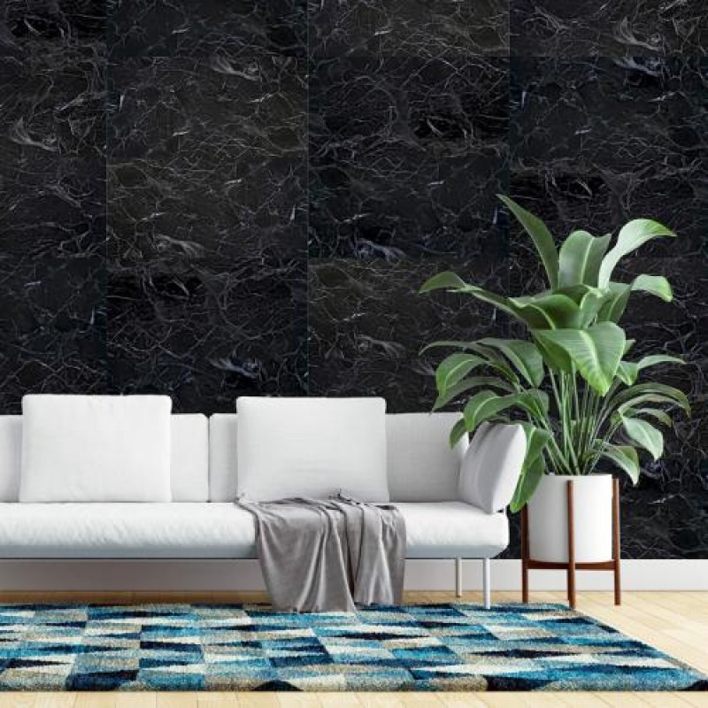 Самоклеюча вінілова плитка Sticker Wall SW-00000495 600х300х1,5 мм Чорний (1462235258)