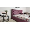 Ліжко двоспальне BNB Octavius Comfort 140 х 190 см Simple З підйомним механізмом та нішою для білизни Фіолетовий