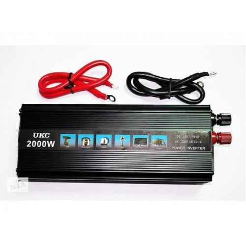 Інвертор автомобільний перетворювач напруги UKC 12V-220V 2000W (000413)