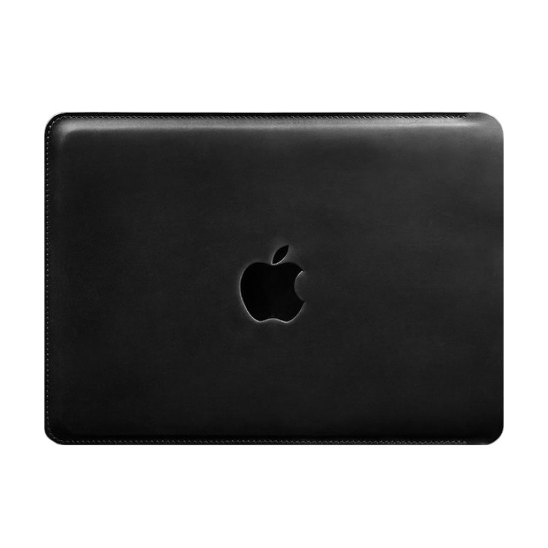 Шкіряний чохол для MacBook 14 дюйм Чорний Crazy Horse BlankNote
