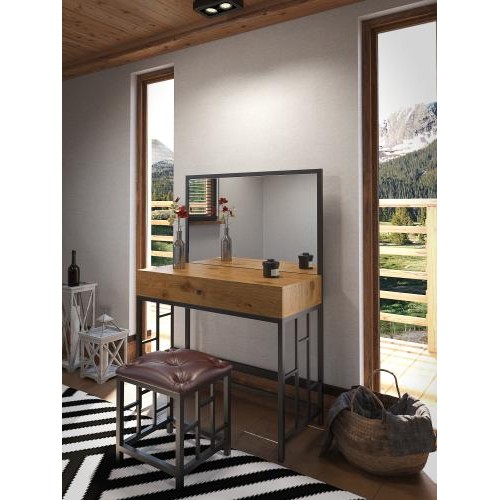 Трюмо з пуфом Tenero Ренн Чорний оксамит/фаєрвуд (1000002152) Трюмо з пуфом Tenero Ренн Чорний оксамит/фаєрвуд (1000002152)