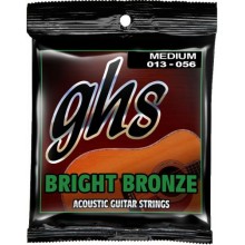 Струни для акустичної гітари 6 шт GHS BB40M Bright Bronze Medium Acoustic Guitar Strings 13/56