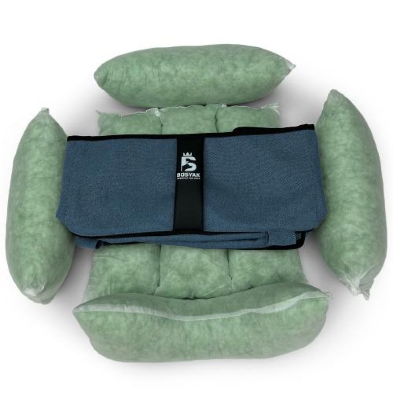 Лежак ліжко для собак та котів EGO Bosyak Рогожка XS 50x45 Синій (спальне місце для собак та котів)