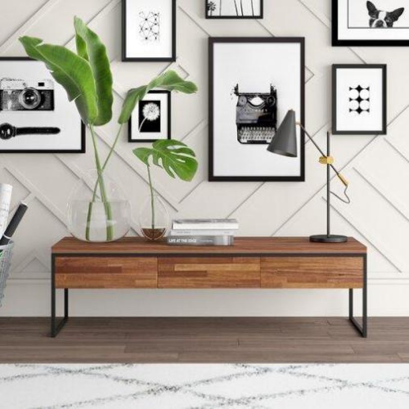 Консоль для дому в стилі Loft NS-374 680x1200x300 мм Черный