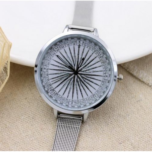 Наручний годинник жіночий Quartz Travel Compass silver (hub_jhc5q5)