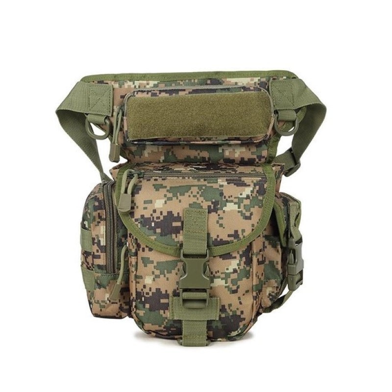 Сумка тактична на бедро чоловіча Solve 8 л Темний піксель D3-0005-B2