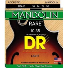 Струни для мандоліни DR MD-10 Rare Phosphor Bronze Light Mandolin Strings 10/36