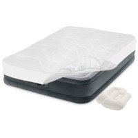 Надувне ліжко Intex 67768-3, 137 x 191 x 33 см, електронасос, наматрацник, подушки. Півторамісна