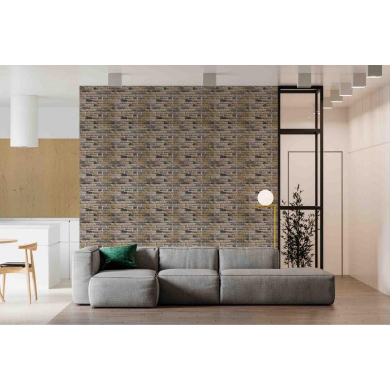 Самоклеюча декоративна 3D панель Loft Expert Цегла 700x770x5 мм Різнокольоровий (623)